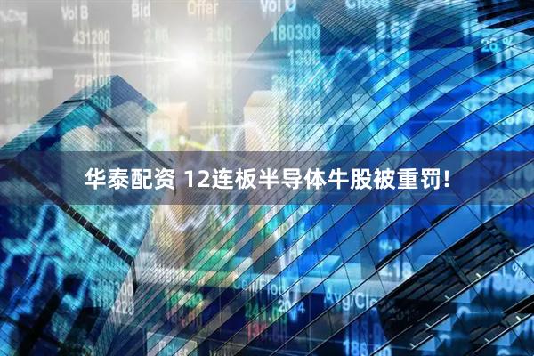 华泰配资 12连板半导体牛股被重罚!